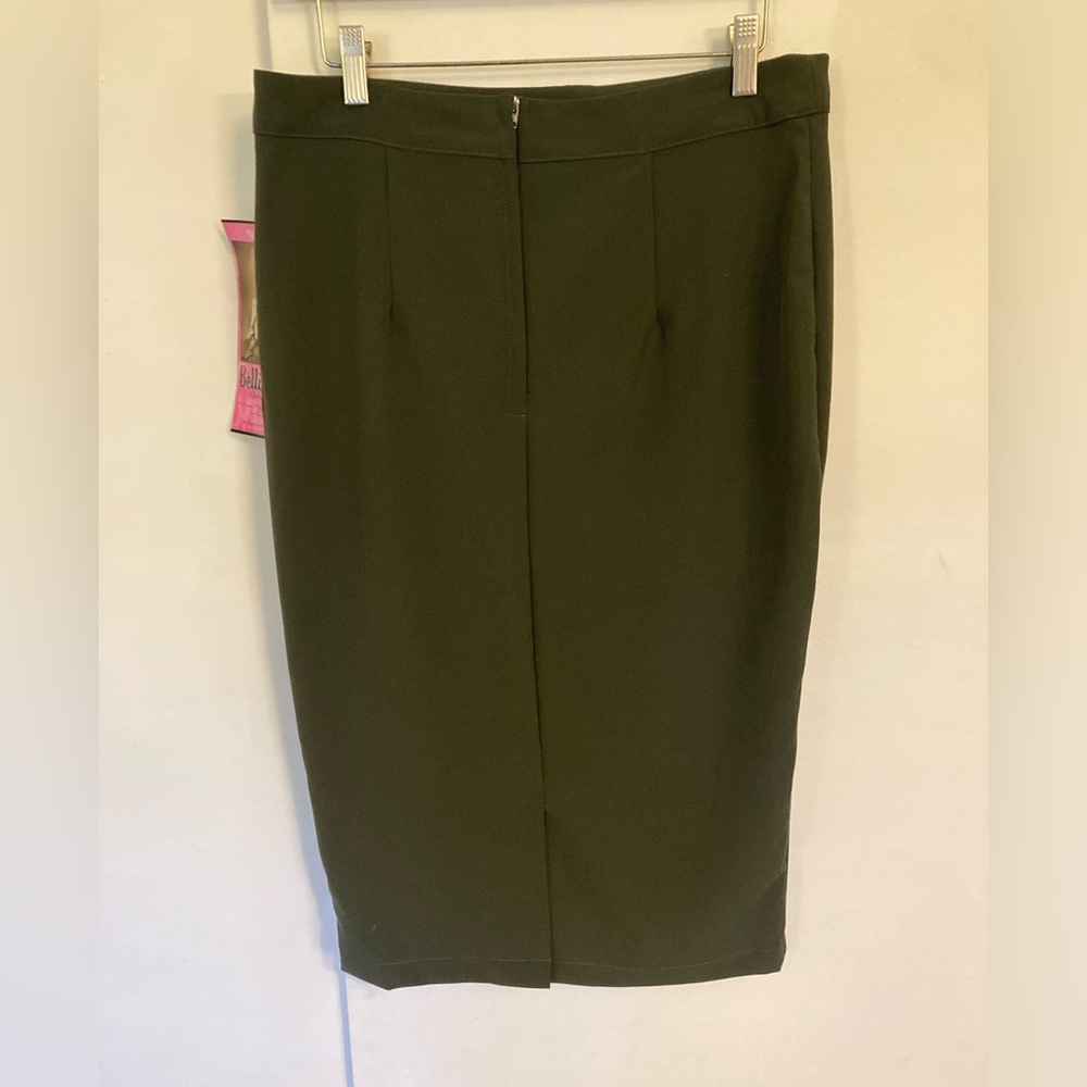 NWT Bettie Page Pencil Skirt. Olive Green. - Picture 4 of 13